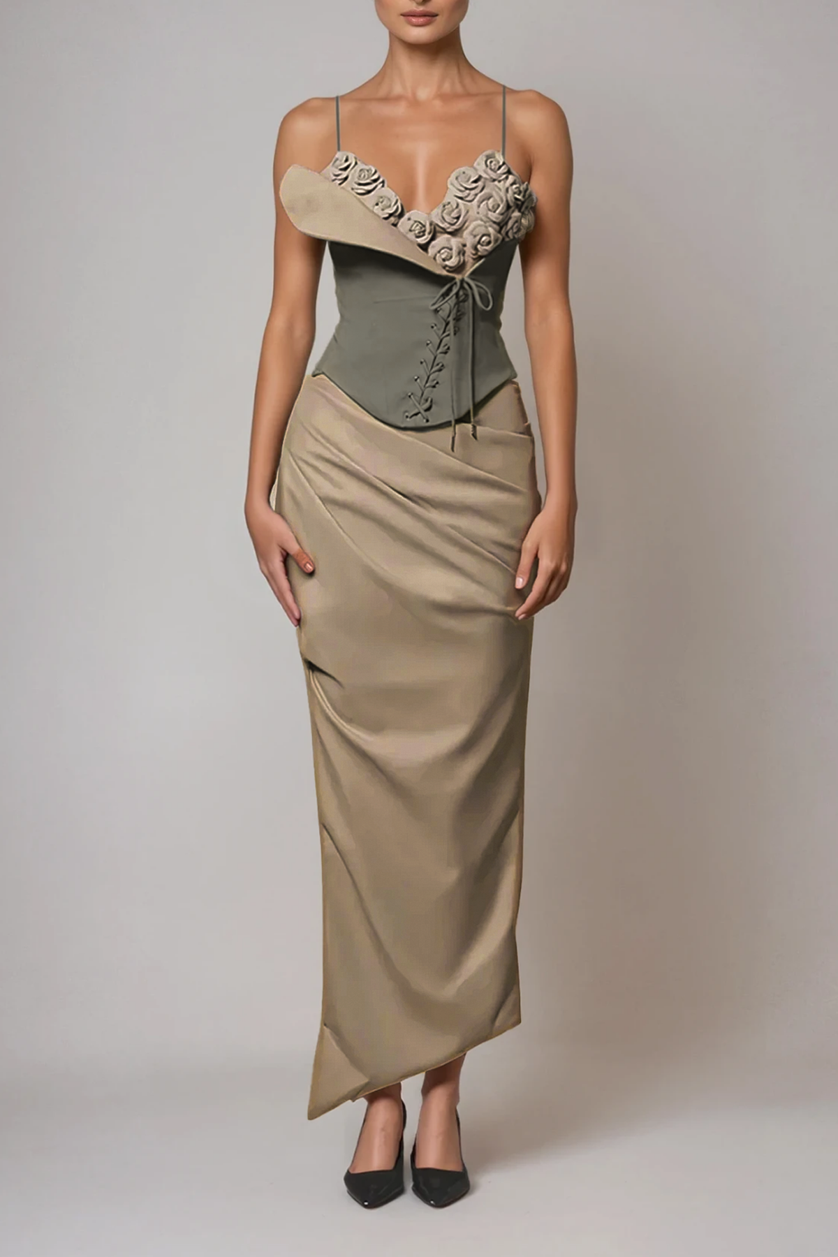 Deidre Flower Bodycon Skirt Set