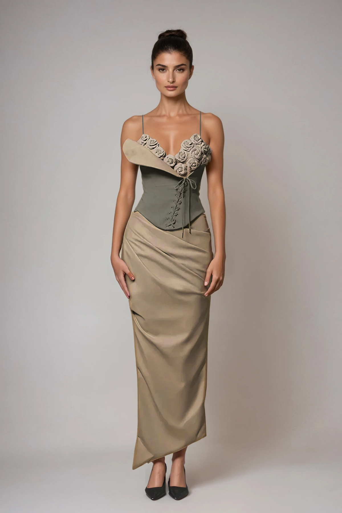 Deidre Flower Bodycon Skirt Set