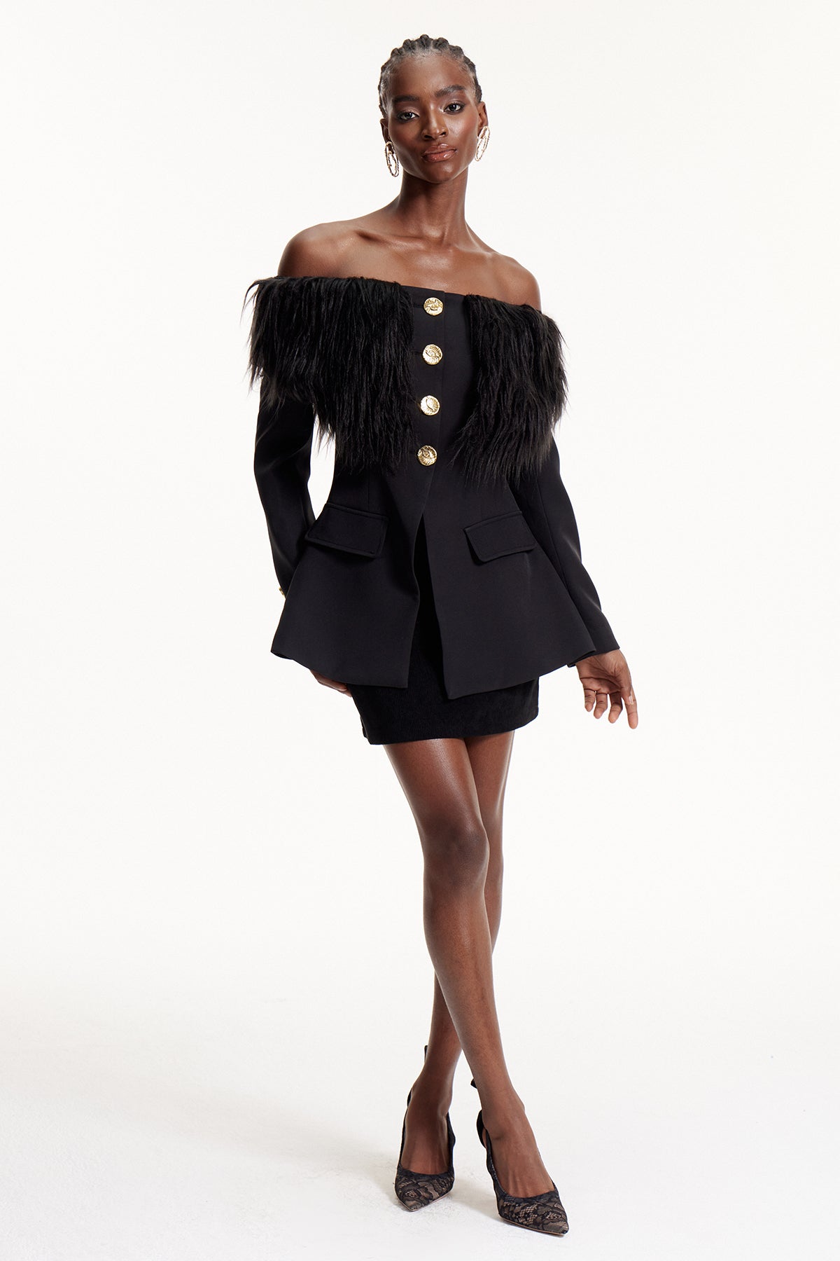 Dejan Off Shoulder Fringe Top