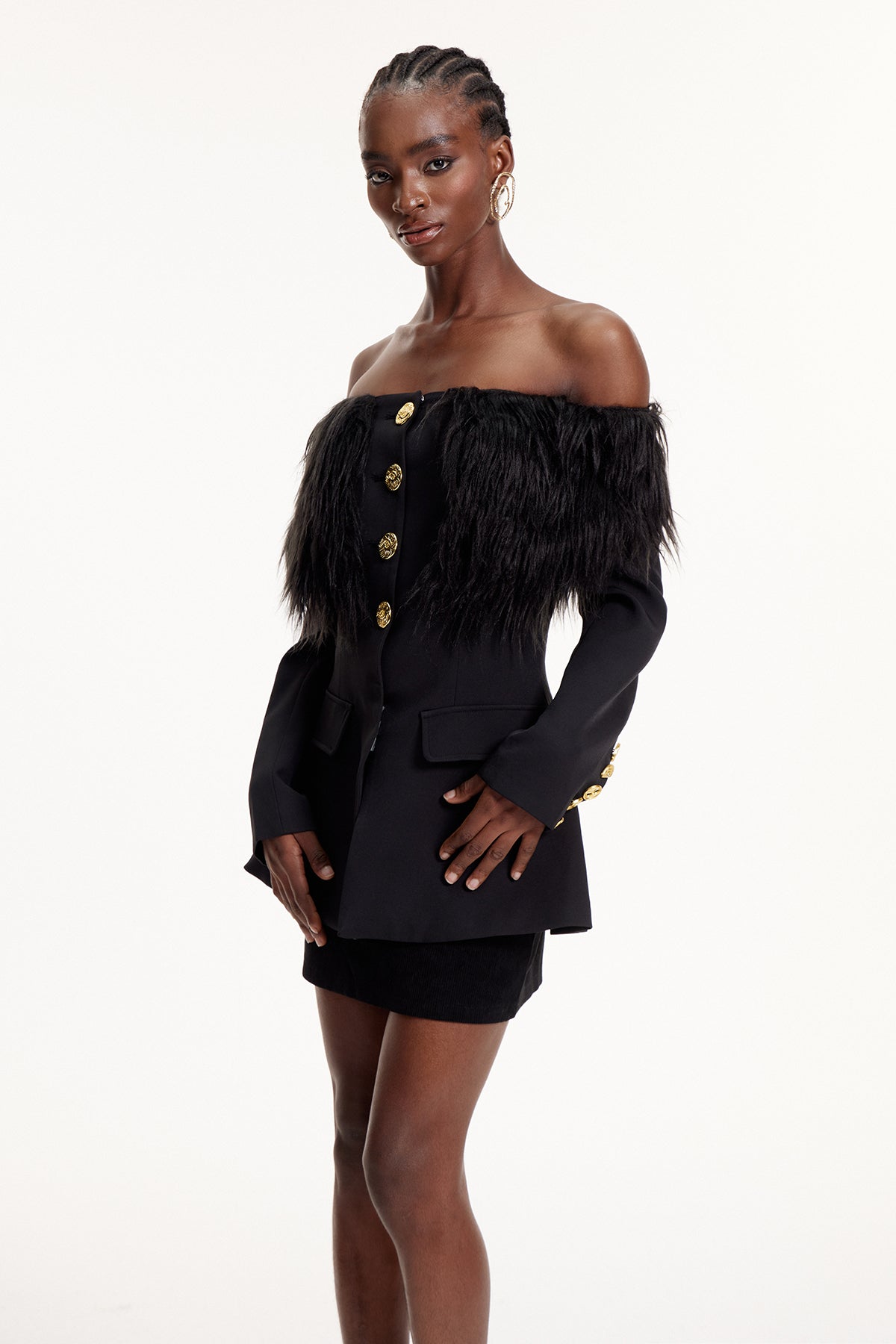 Dejan Off Shoulder Fringe Top