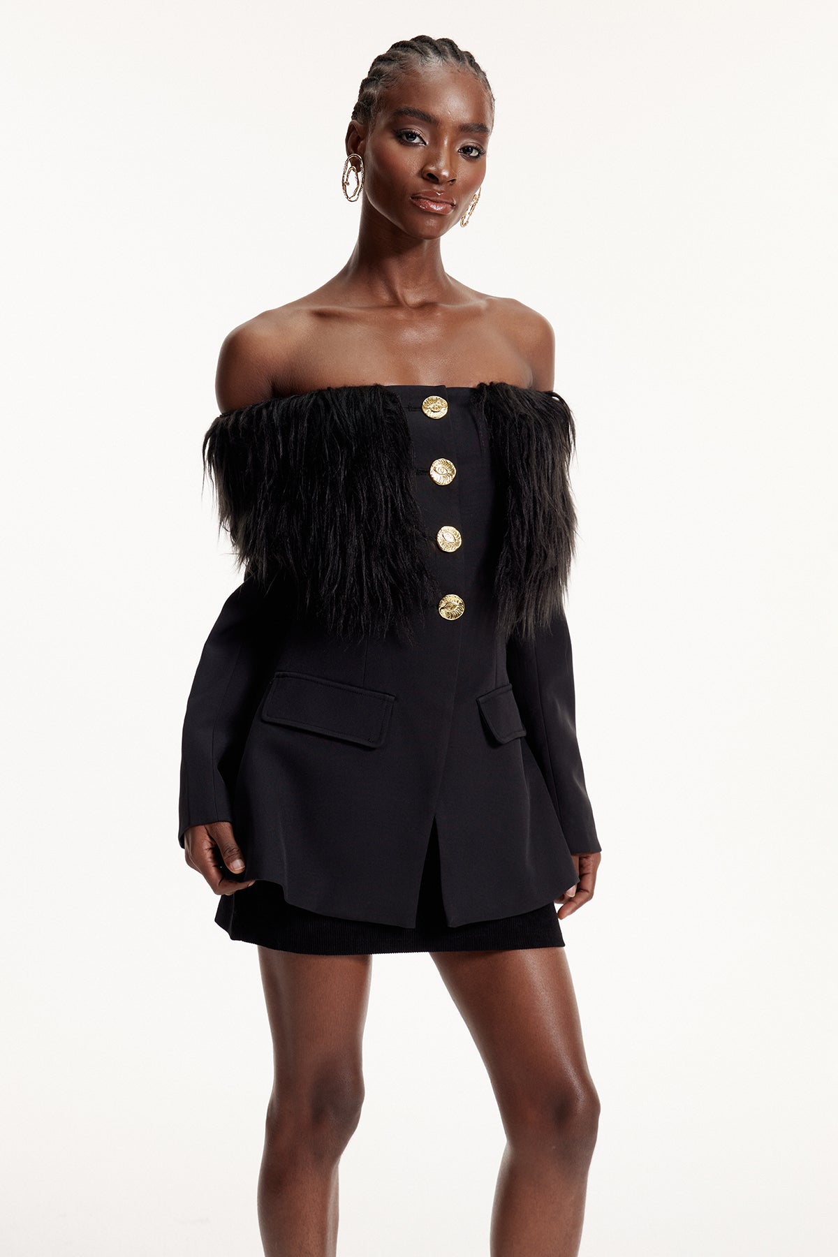 Dejan Off Shoulder Fringe Top