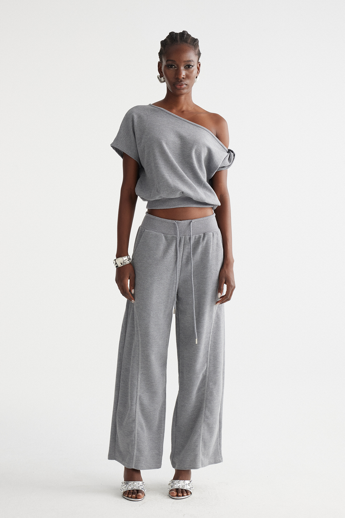 Delicia One Shoulder Pants Set
