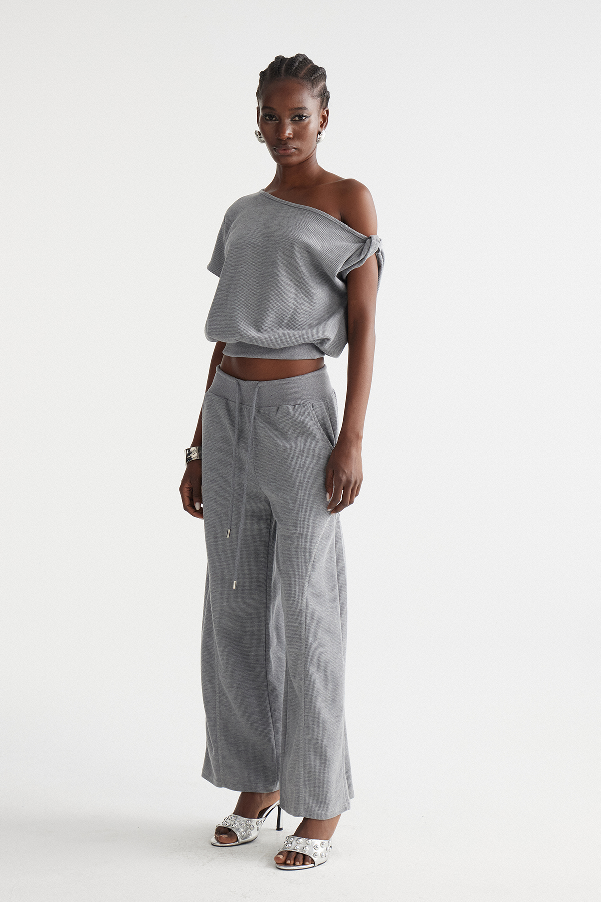 Delicia One Shoulder Pants Set