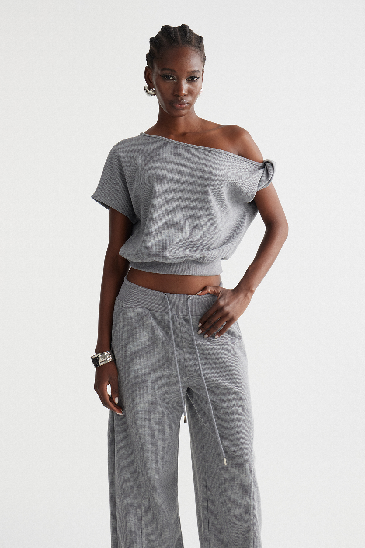 Delicia One Shoulder Pants Set