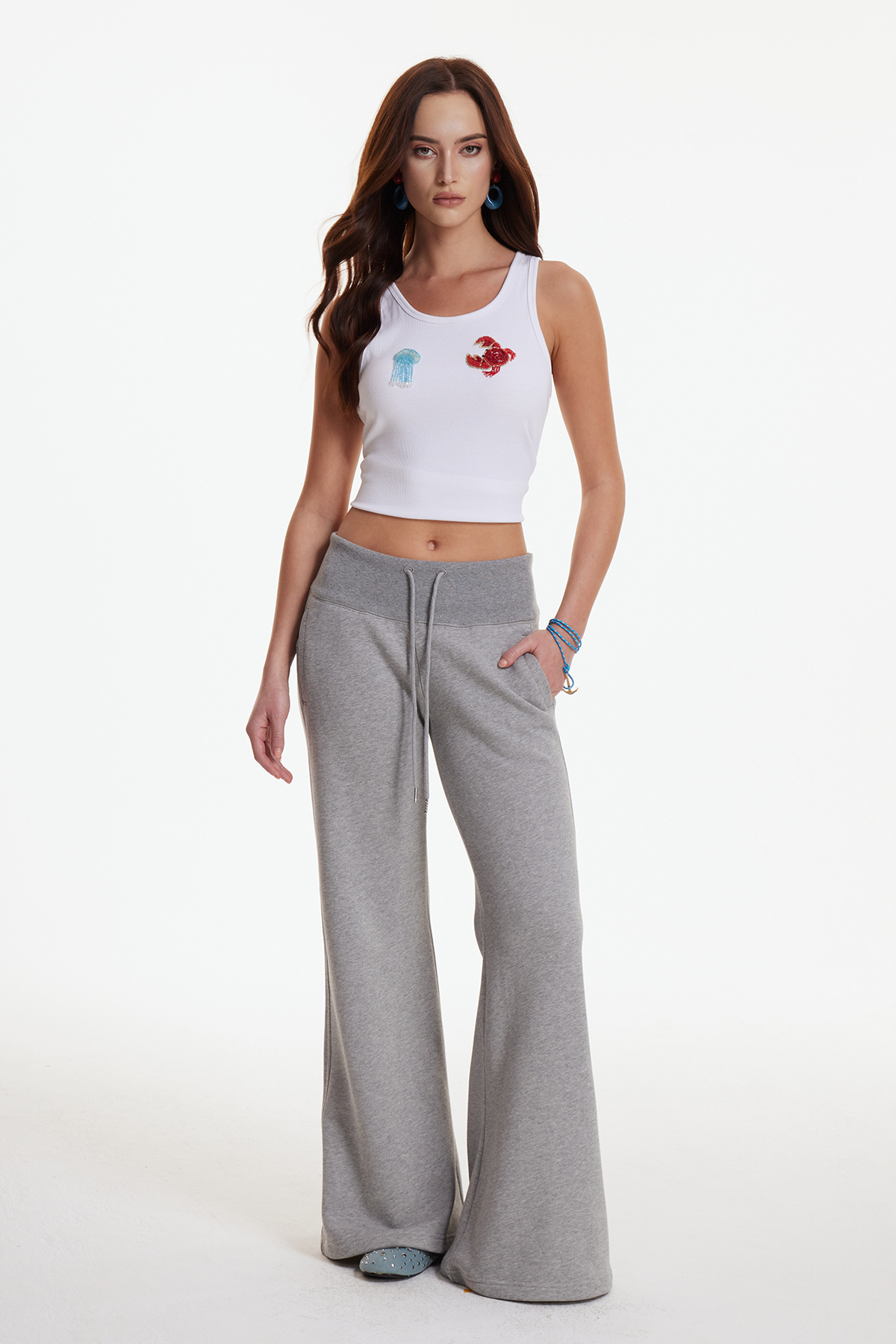 [Copy]Delicia Straight Pants In Grey