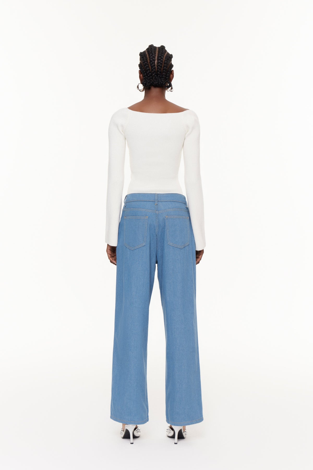 Demi Eyelet Straight Jeans