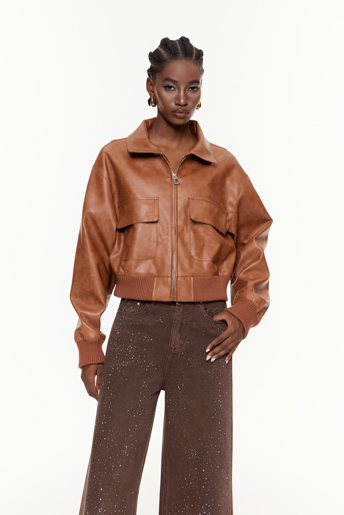 Demon Crop Leather Jacket