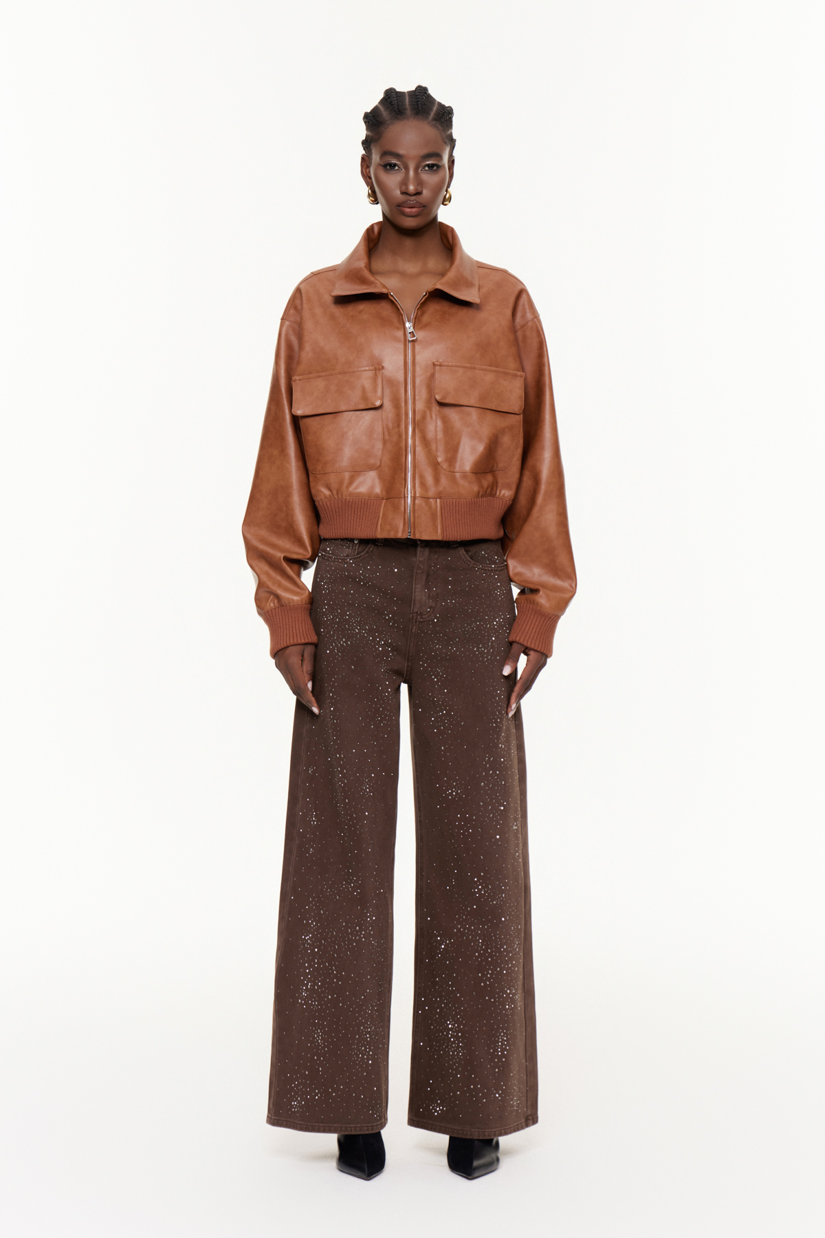 Demon Crop Leather Jacket