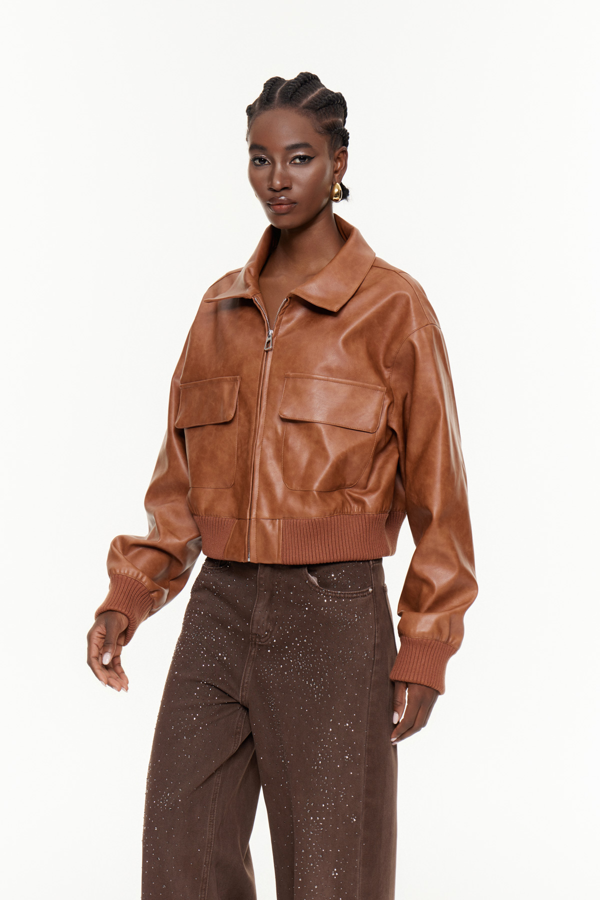 Demon Crop Leather Jacket