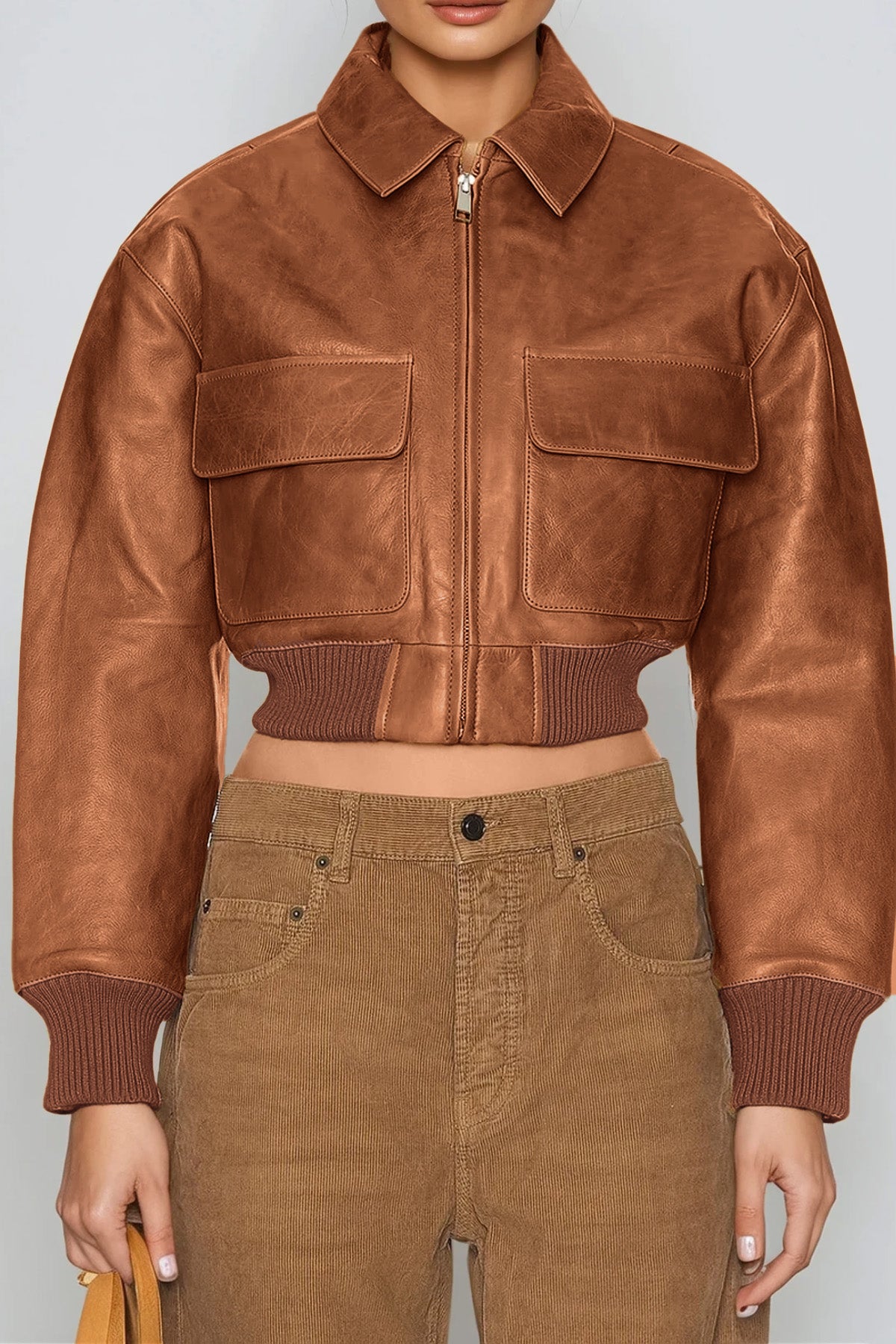 Demon Crop Leather Jacket
