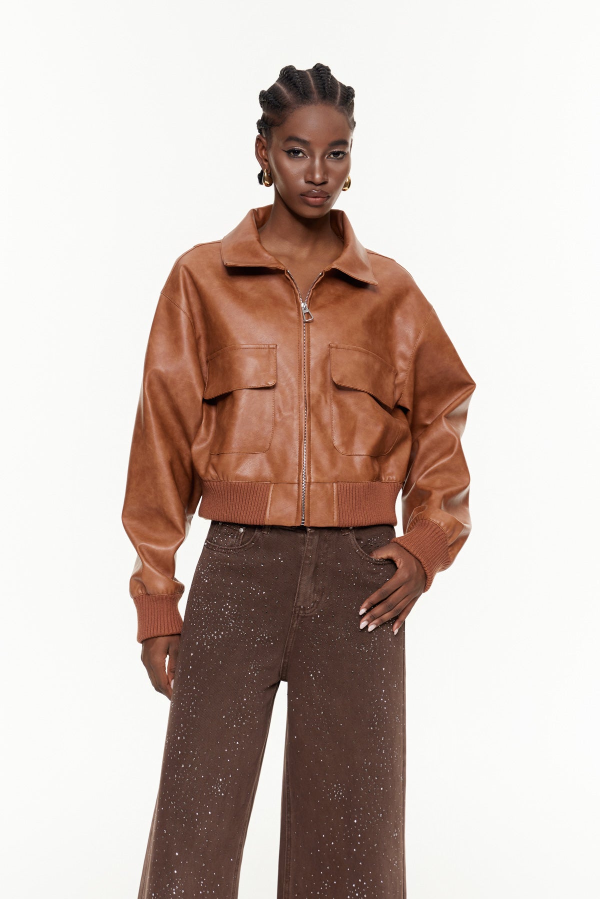 Demon Crop Deconstruct Leather Jacket