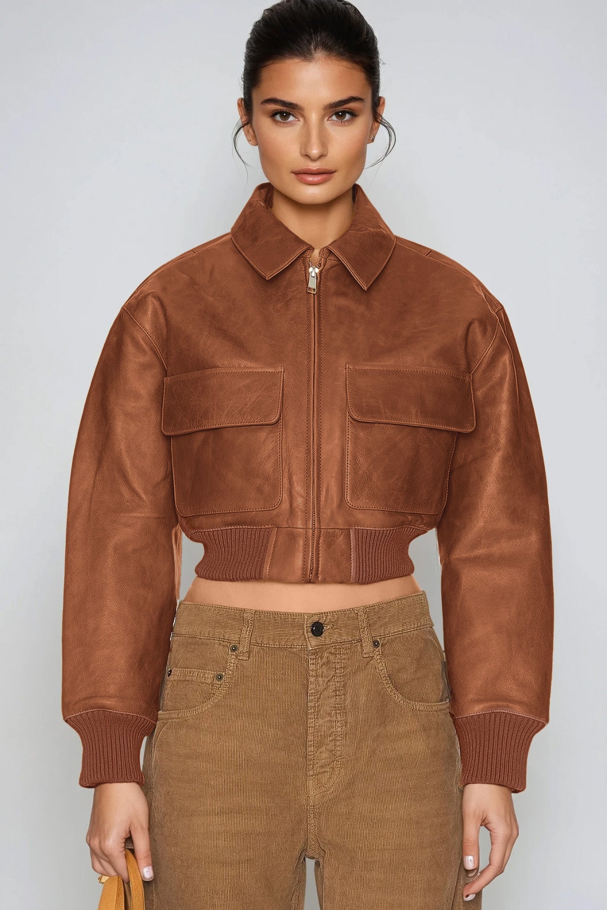 Demon Crop Leather Jacket