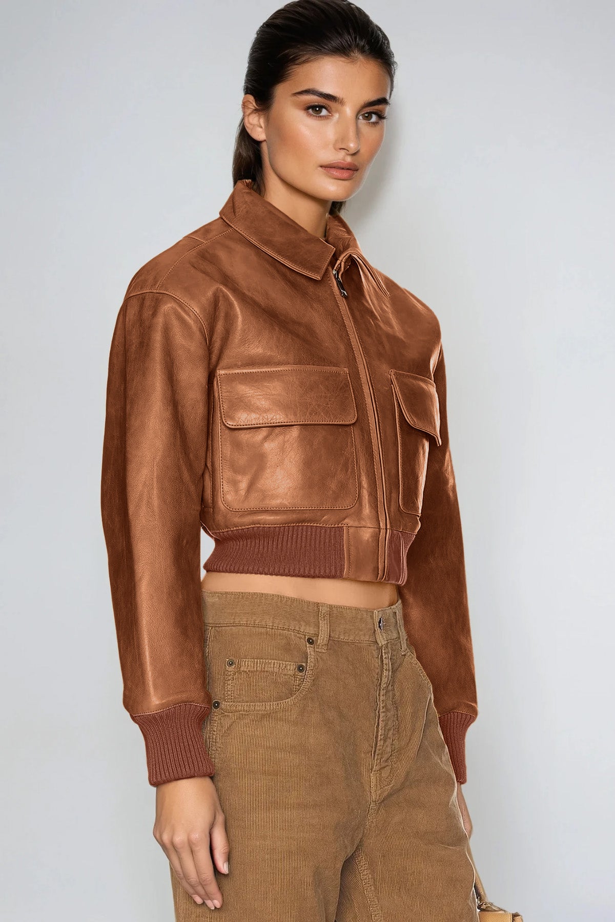 Demon Crop Leather Jacket