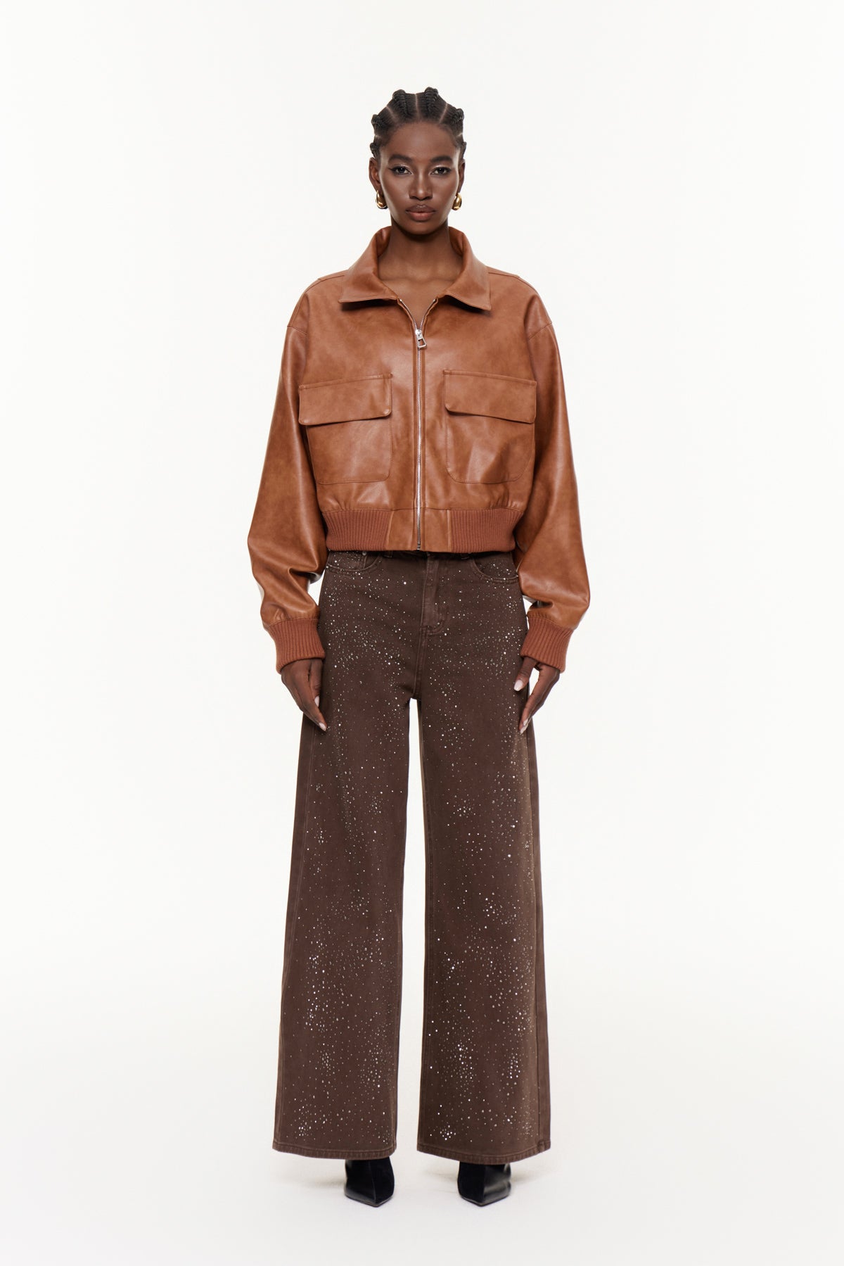 Demon Crop Deconstruct Leather Jacket