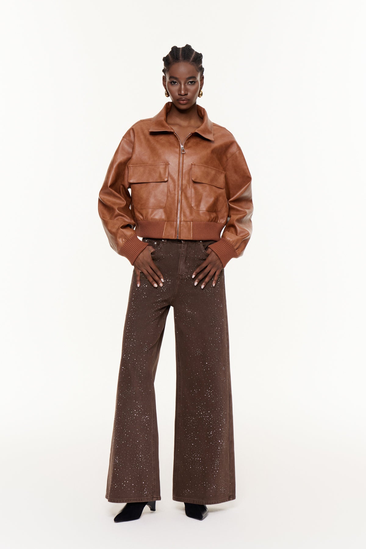 Demon Crop Deconstruct Leather Jacket