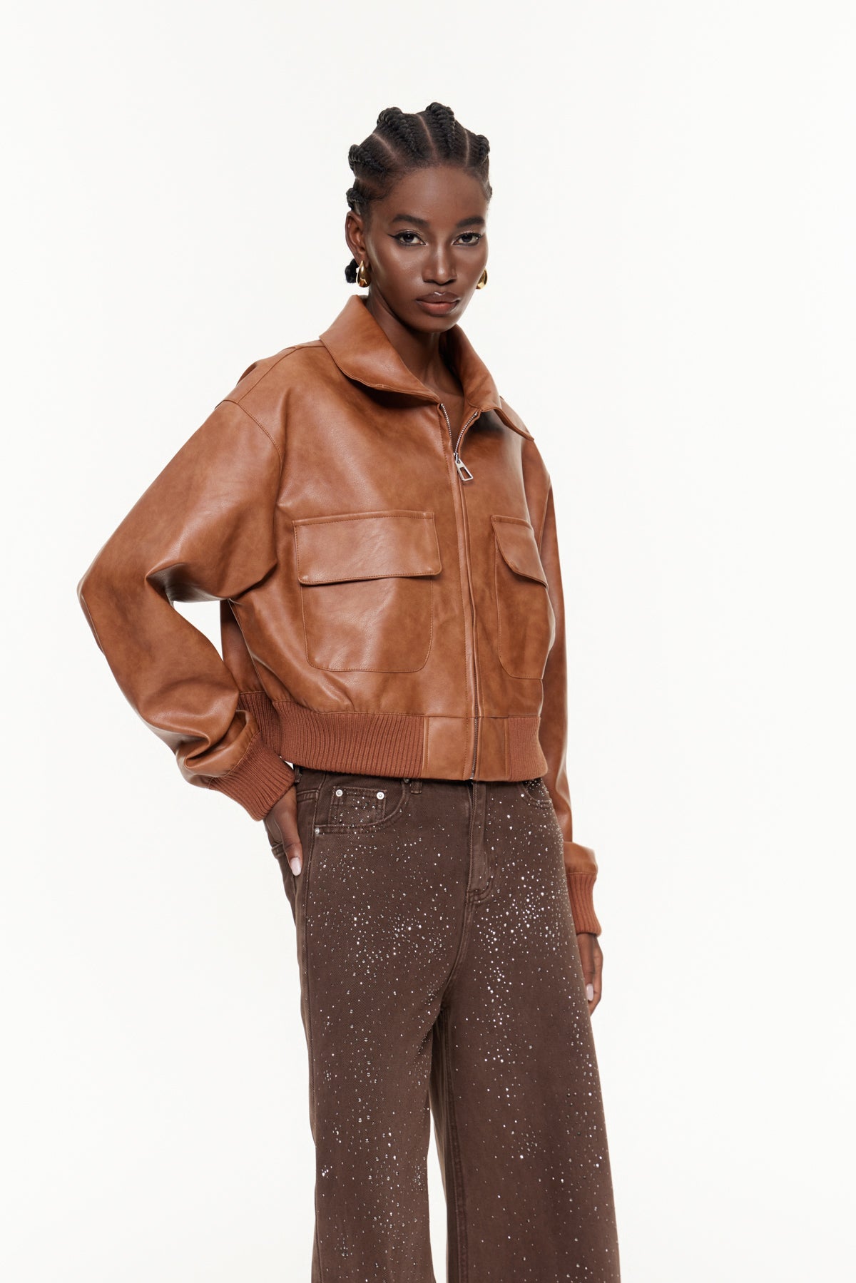 Demon Crop Deconstruct Leather Jacket