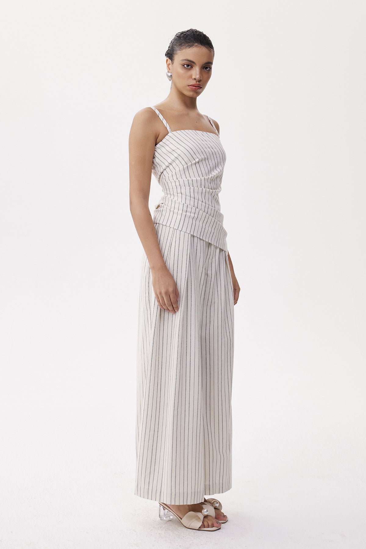 Denag Spaghetti Stripe Pants Set