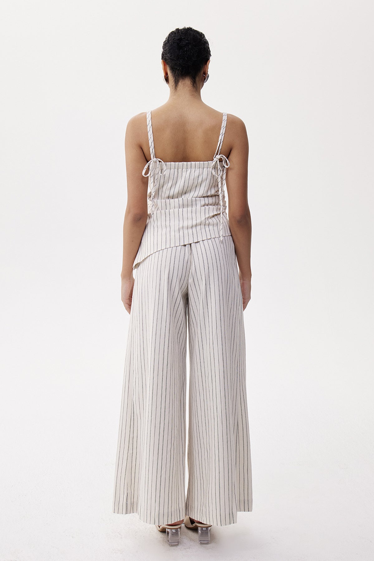 Denag Spaghetti Stripe Pants Set