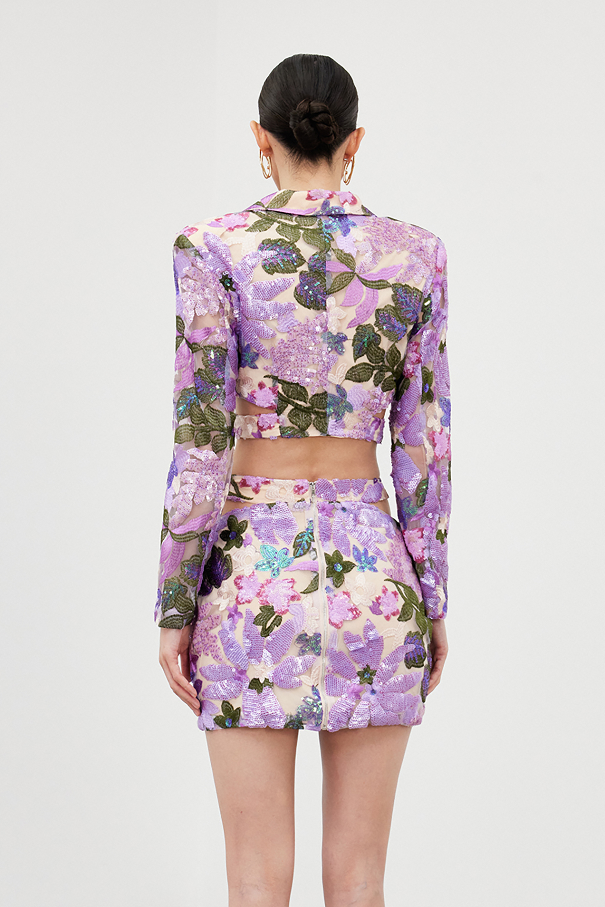 Denica Cutout Sequin Skirt Set