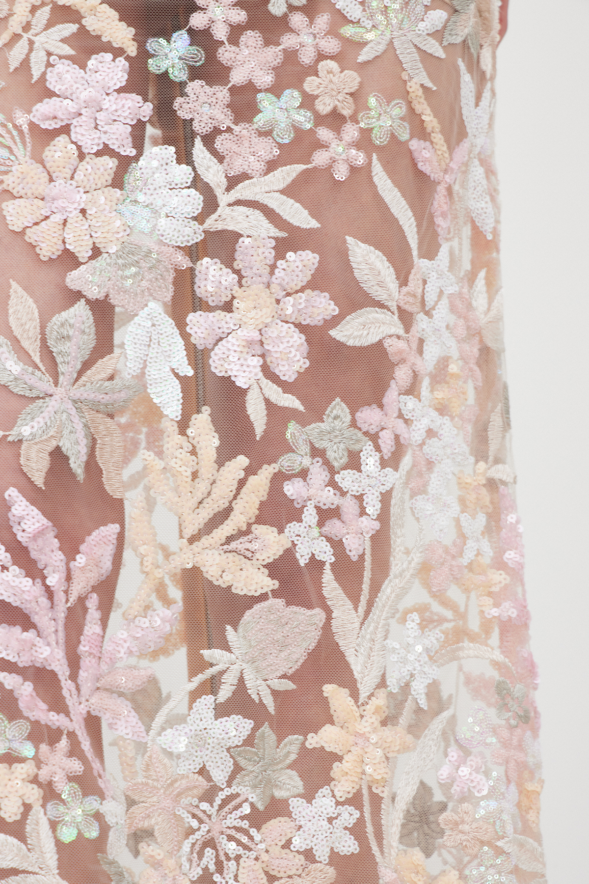 Denica Embroidered Sequin Floral Midi Dress