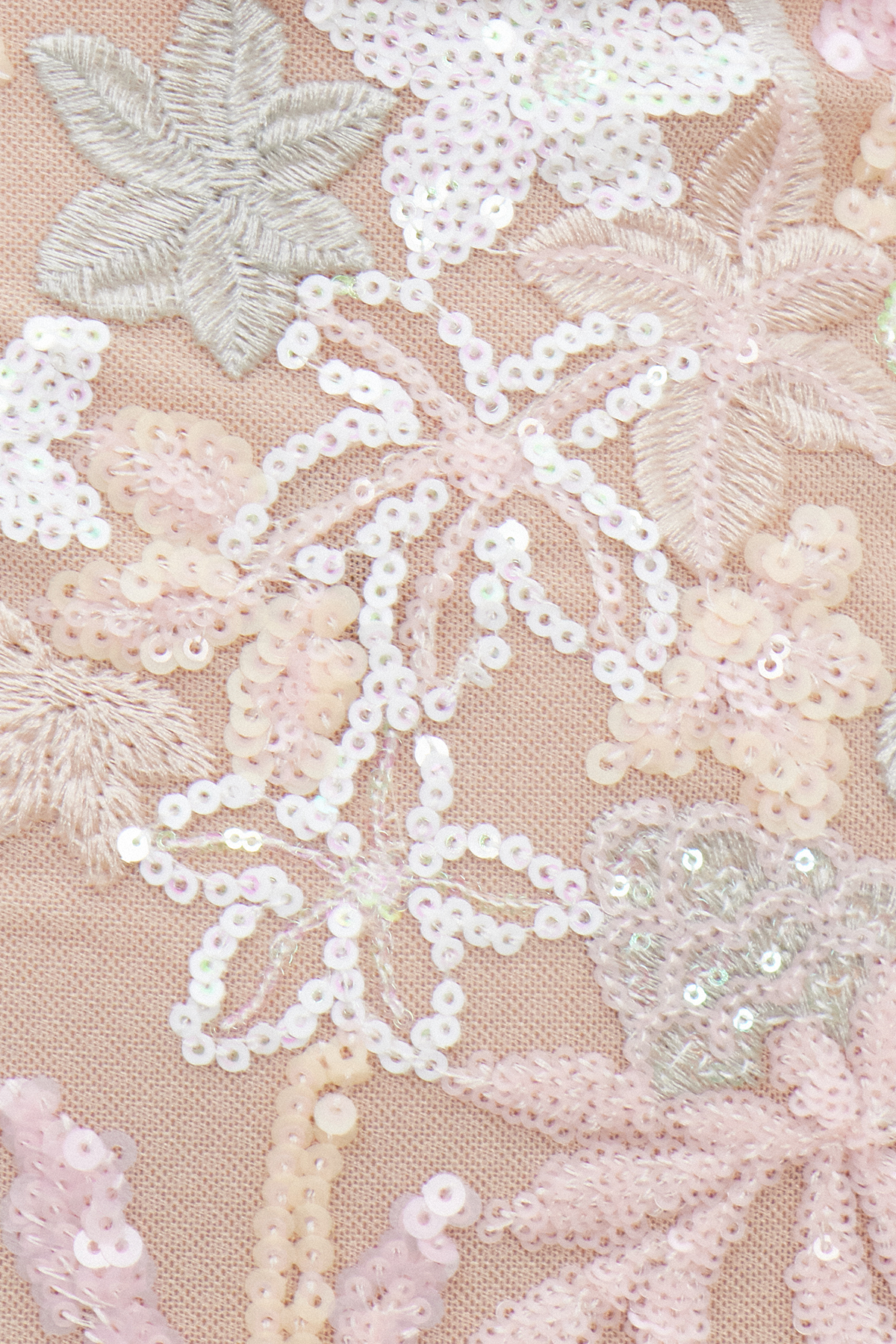 Denica Embroidered Sequin Floral Midi Dress