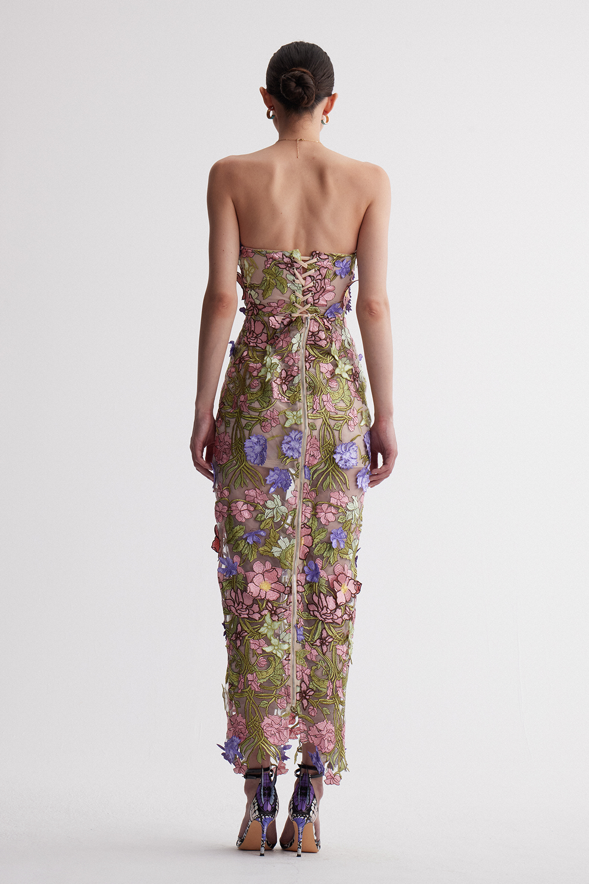 Denica Flower Embroidered Maxi Dress