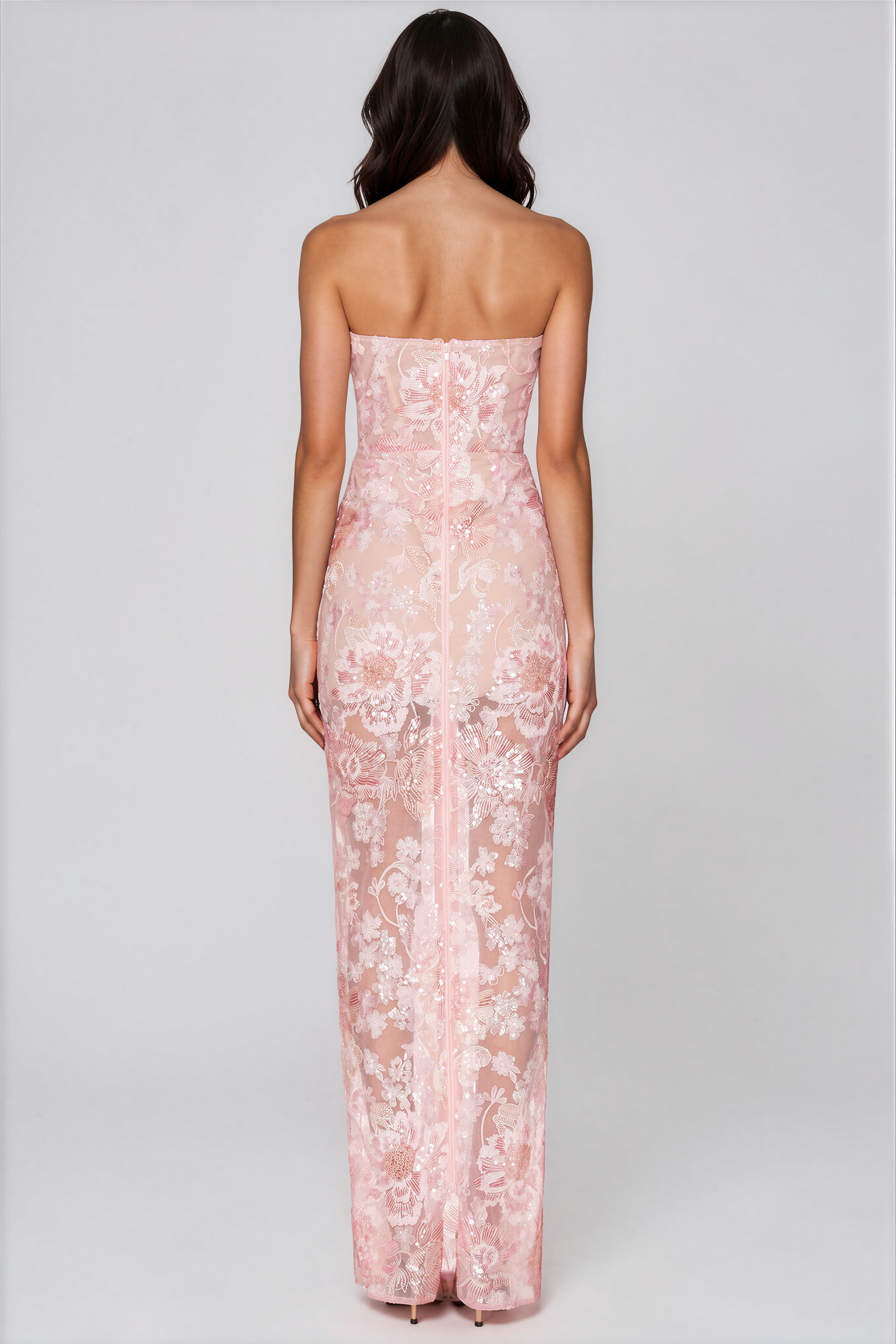Denica Sequin Strapless Maxi Dress