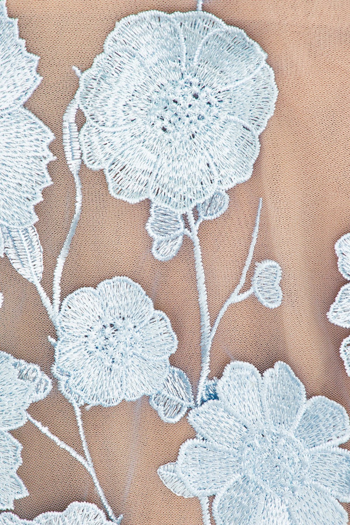 Denica Strapless Flower Maxi Dress In Blue