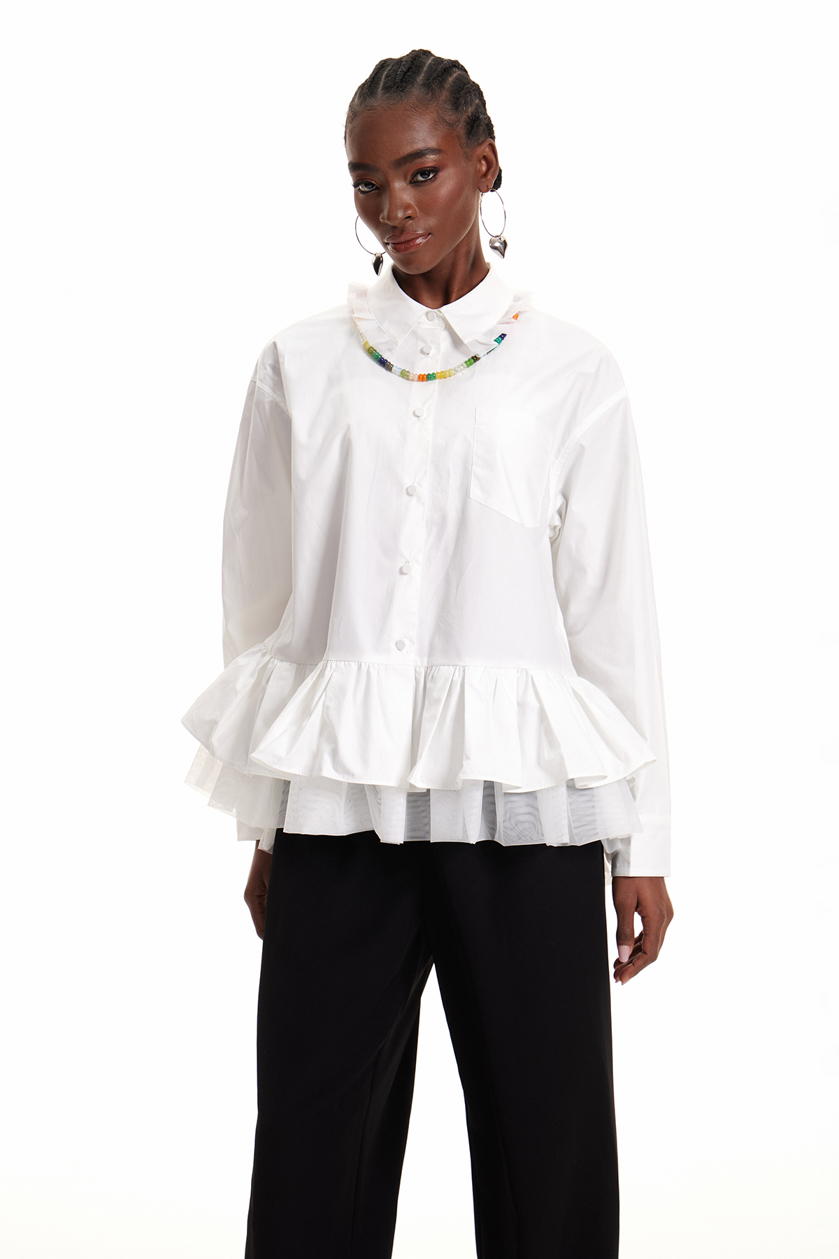 Dermot Ruffle Shirt
