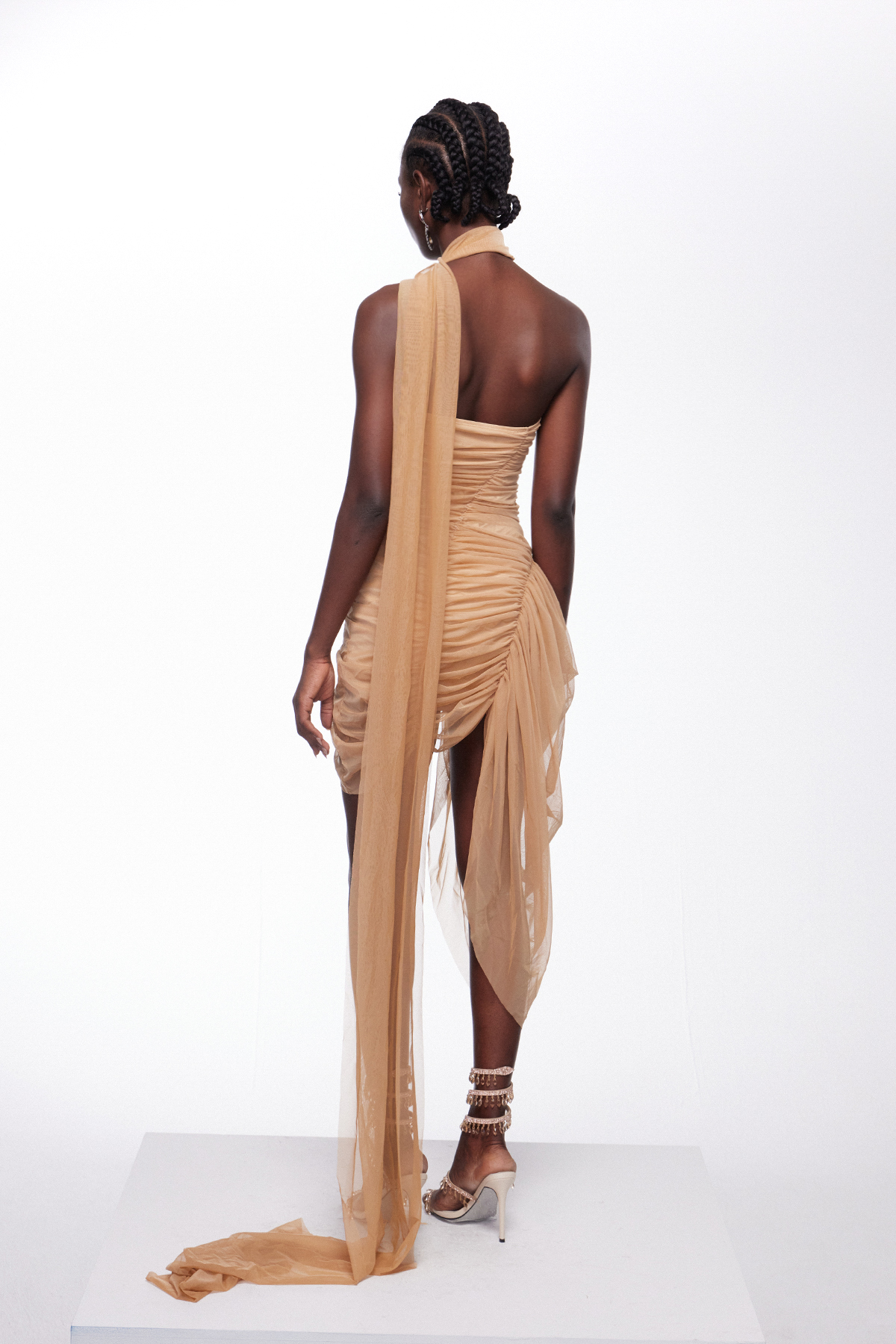 Desta Deconstruct Ruch Scarf Mini Dress