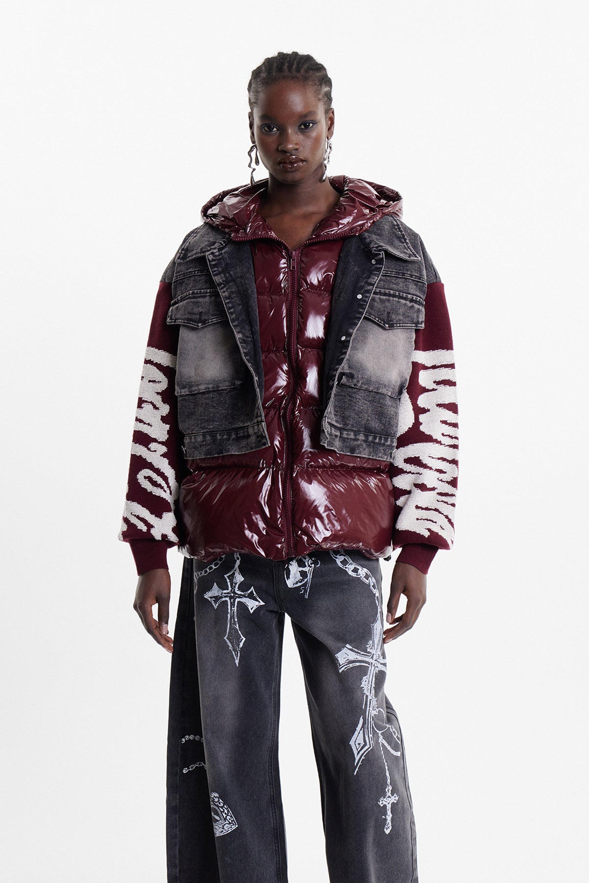 Diadumenianus Deconstruct Denim Embroidered Jacket