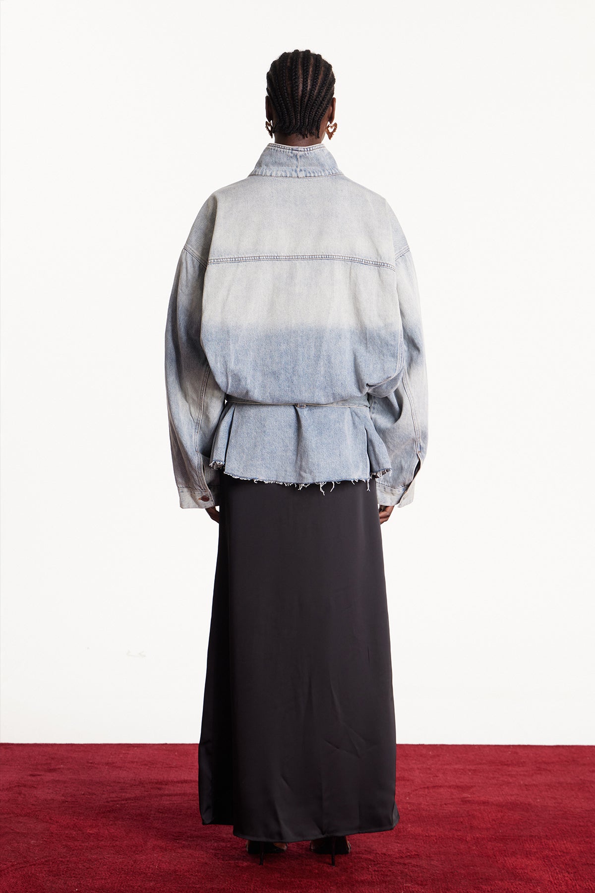 Dianna Tie Up Bleached Denim Jacket