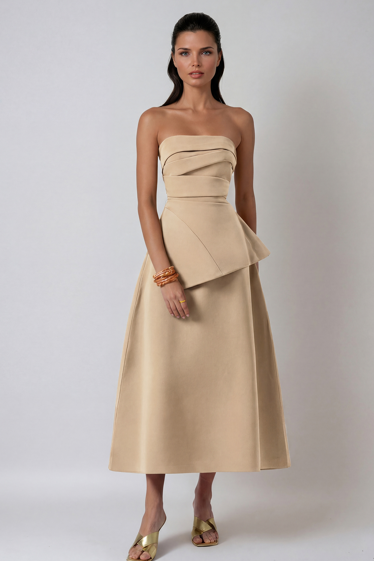 Diarmaid Strapless Ruch Skirt Set