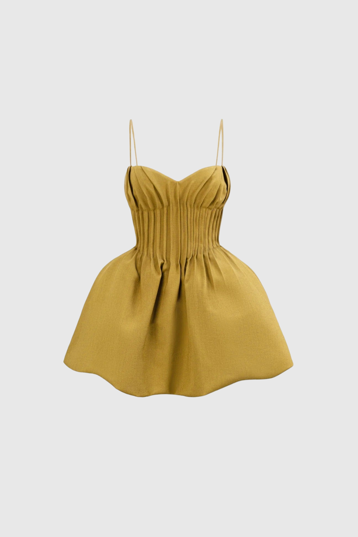 Dilara Spaghetti Ruch Bubble Mini Dress