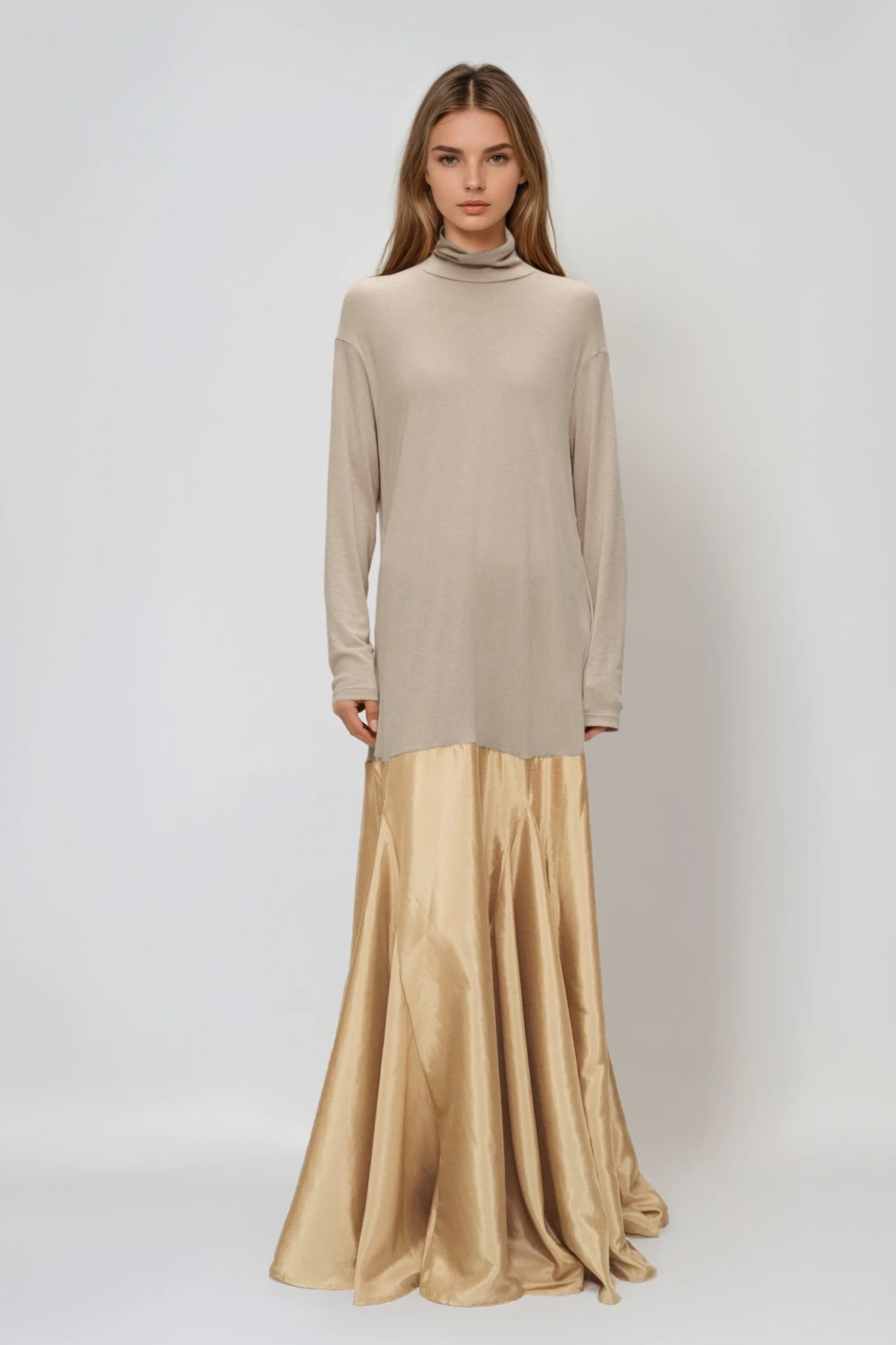 Dilnoza Deconstruct Flared Maxi Dress