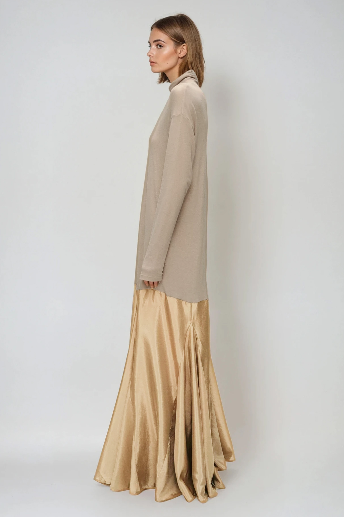 Dilnoza Deconstruct Flared Maxi Dress