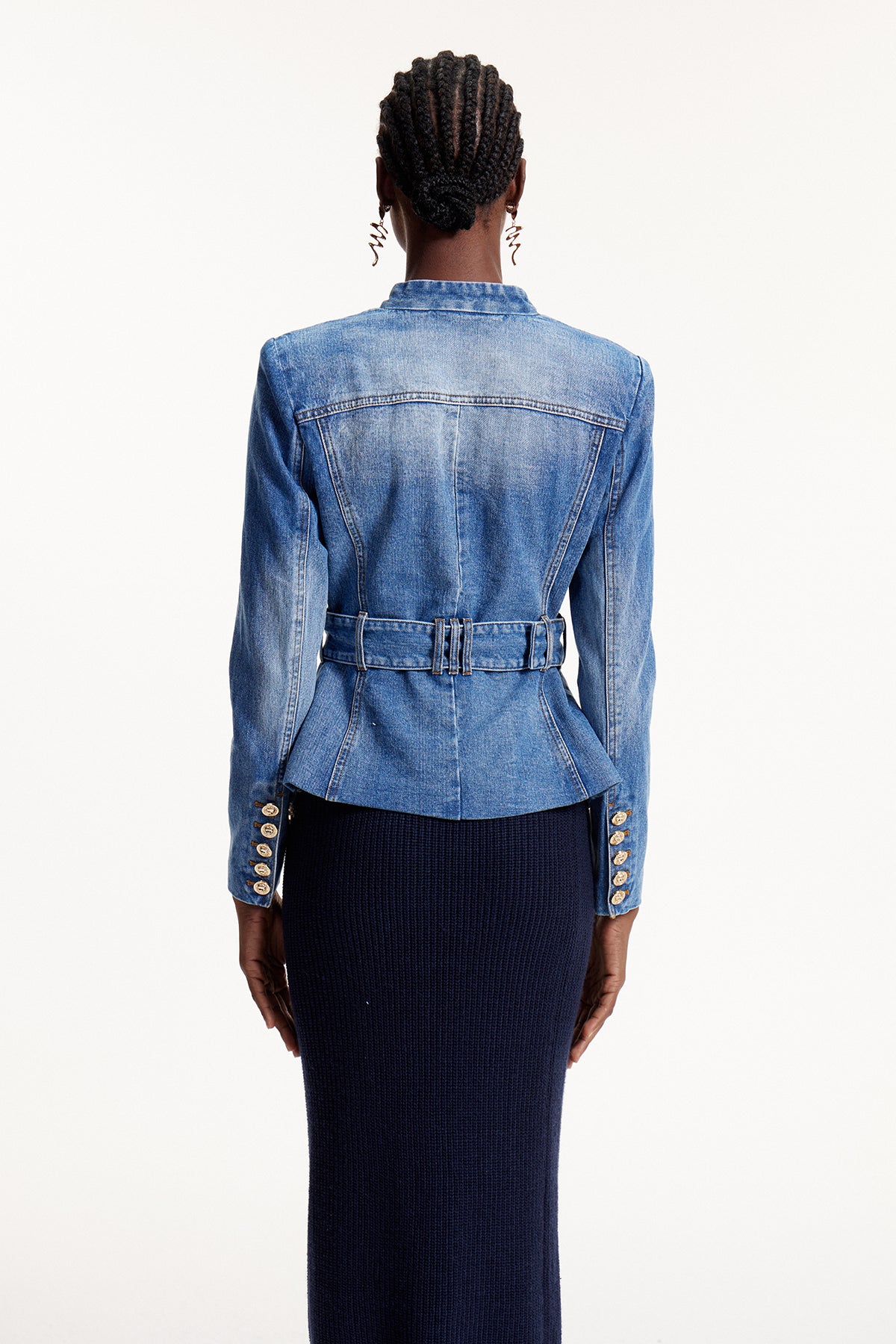 Dionysia Plunge Denim Jacket