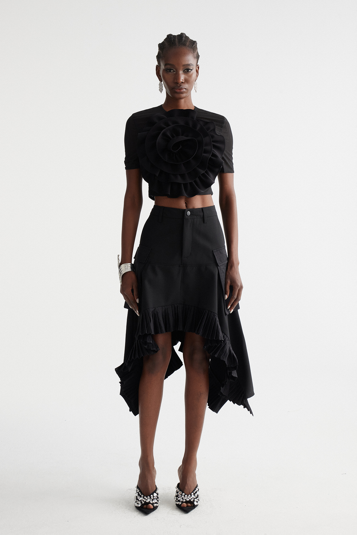 Dionysius Flower Mesh Top