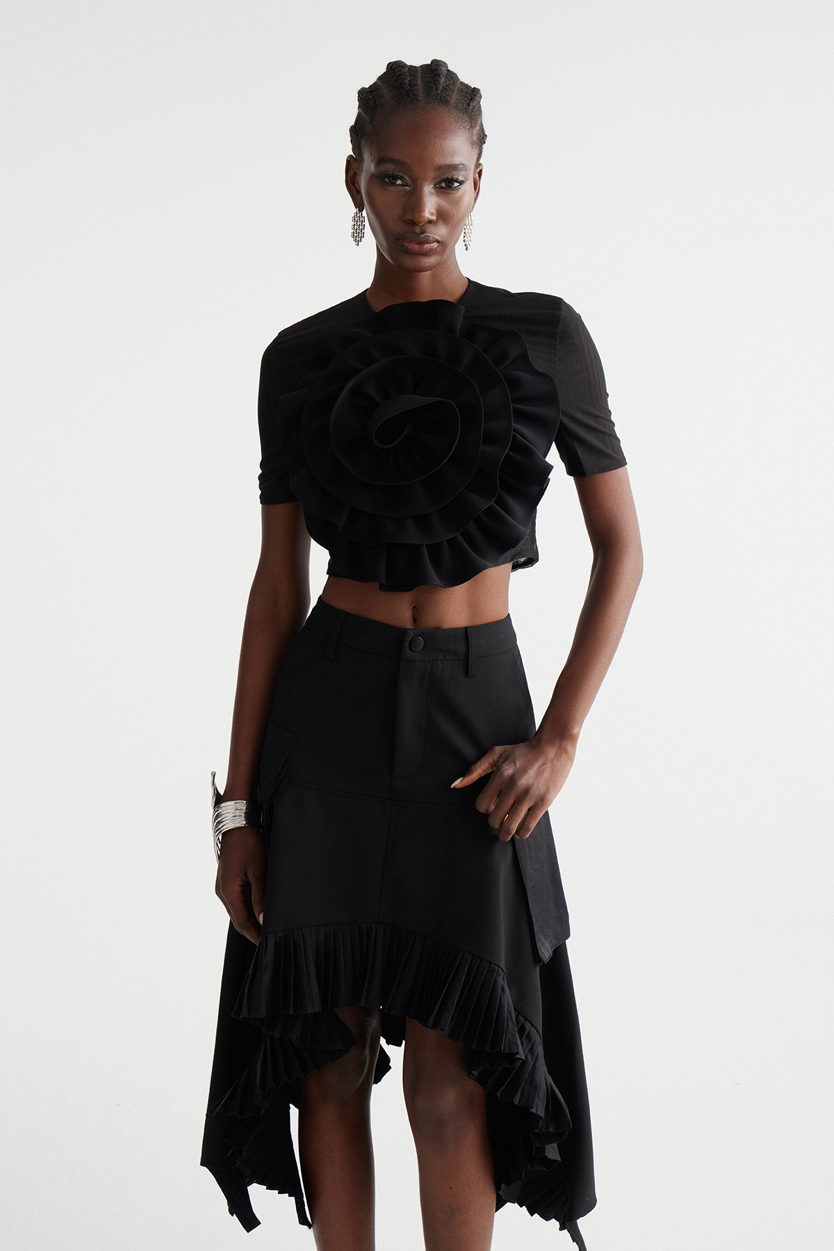 Dionysius Flower Mesh Top