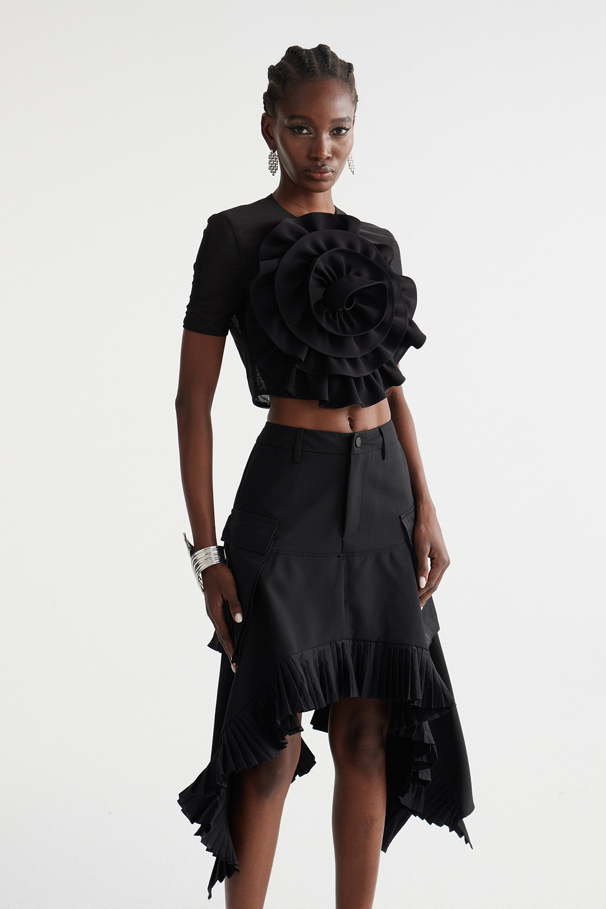 Dionysius Flower Mesh Top