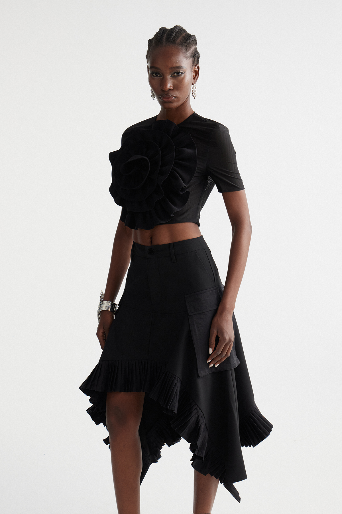 Dionysius Flower Mesh Top