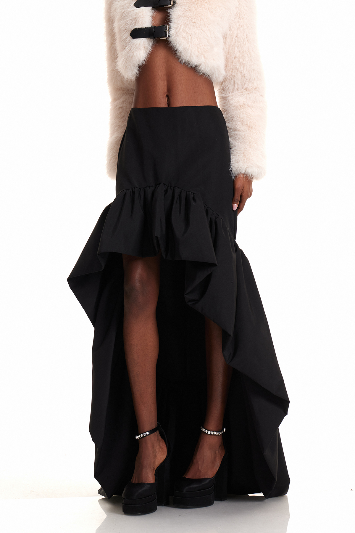 Dionysius Ruffle High Low Skirt