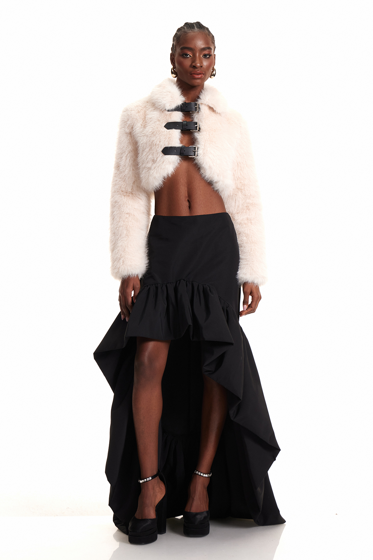 Dionysius Ruffle High Low Skirt