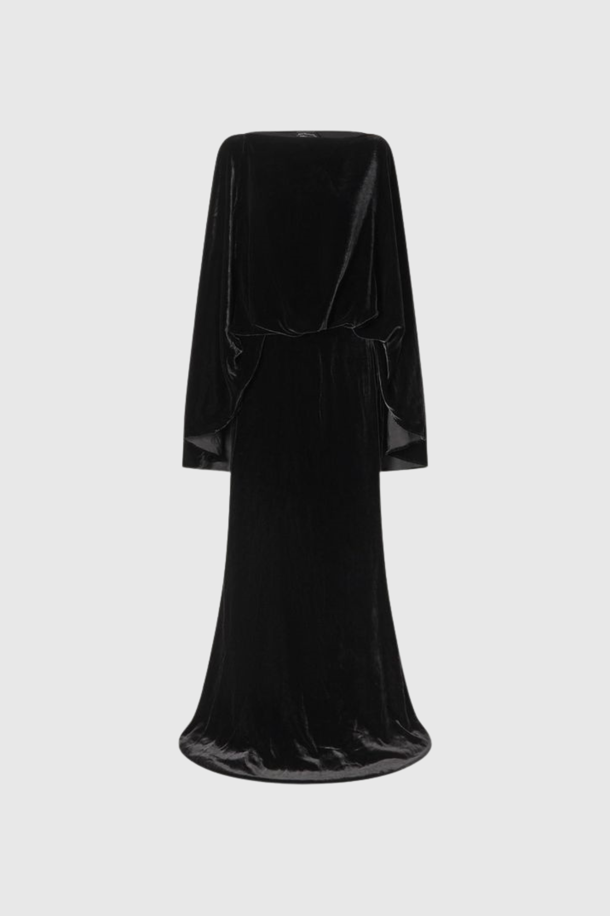 Dixon Cape Sleeve Velvet Skirt Set In Black