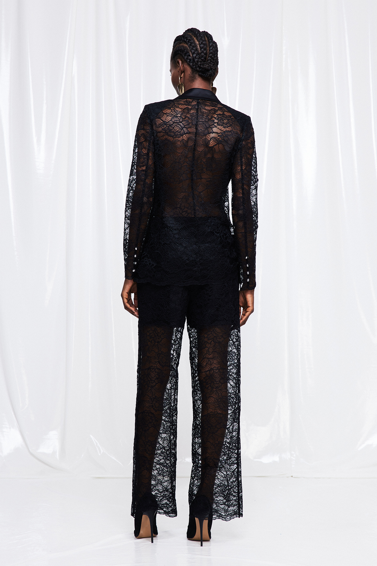 Djehutimose Double Breasted Lace Pants Set