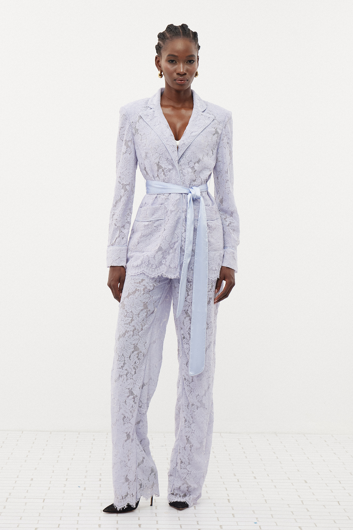 Djehutimose Floral Lace Pants Set