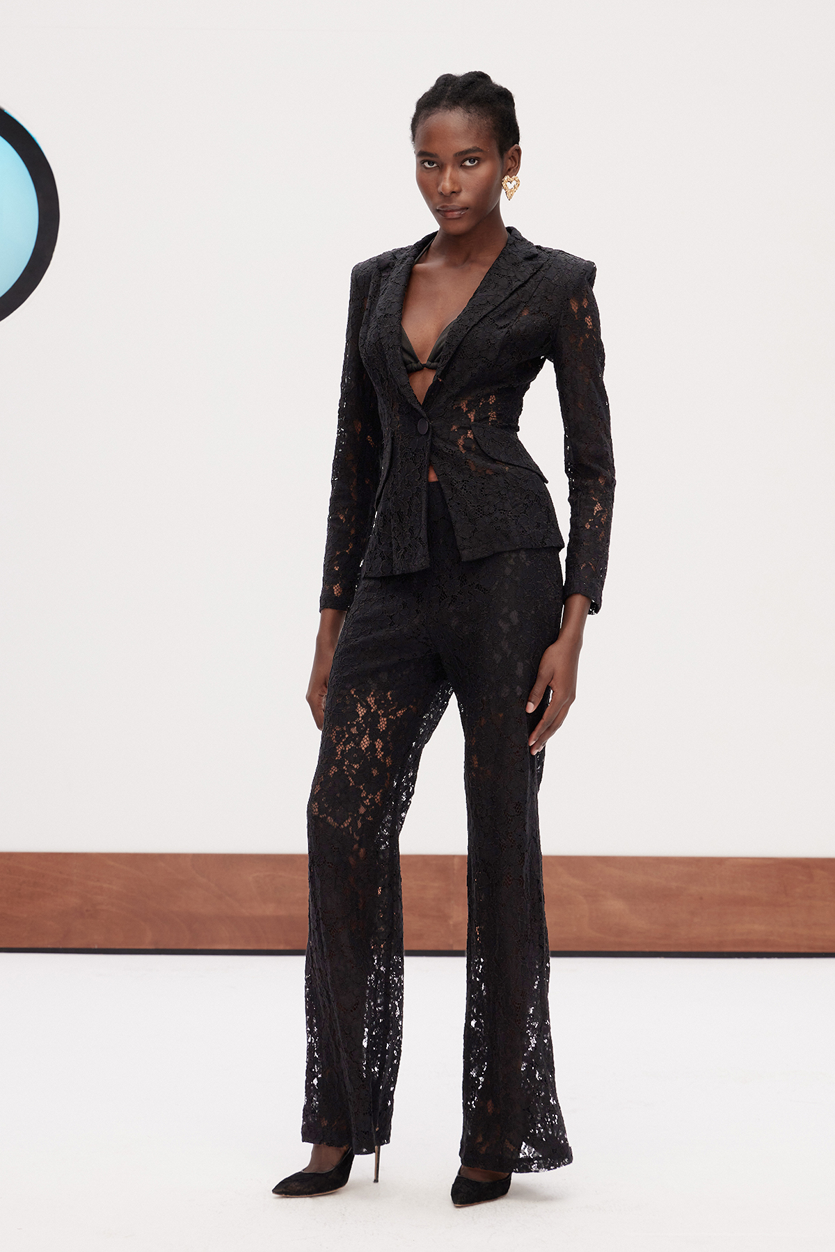 Djehutimose Floral Lace Pants Set