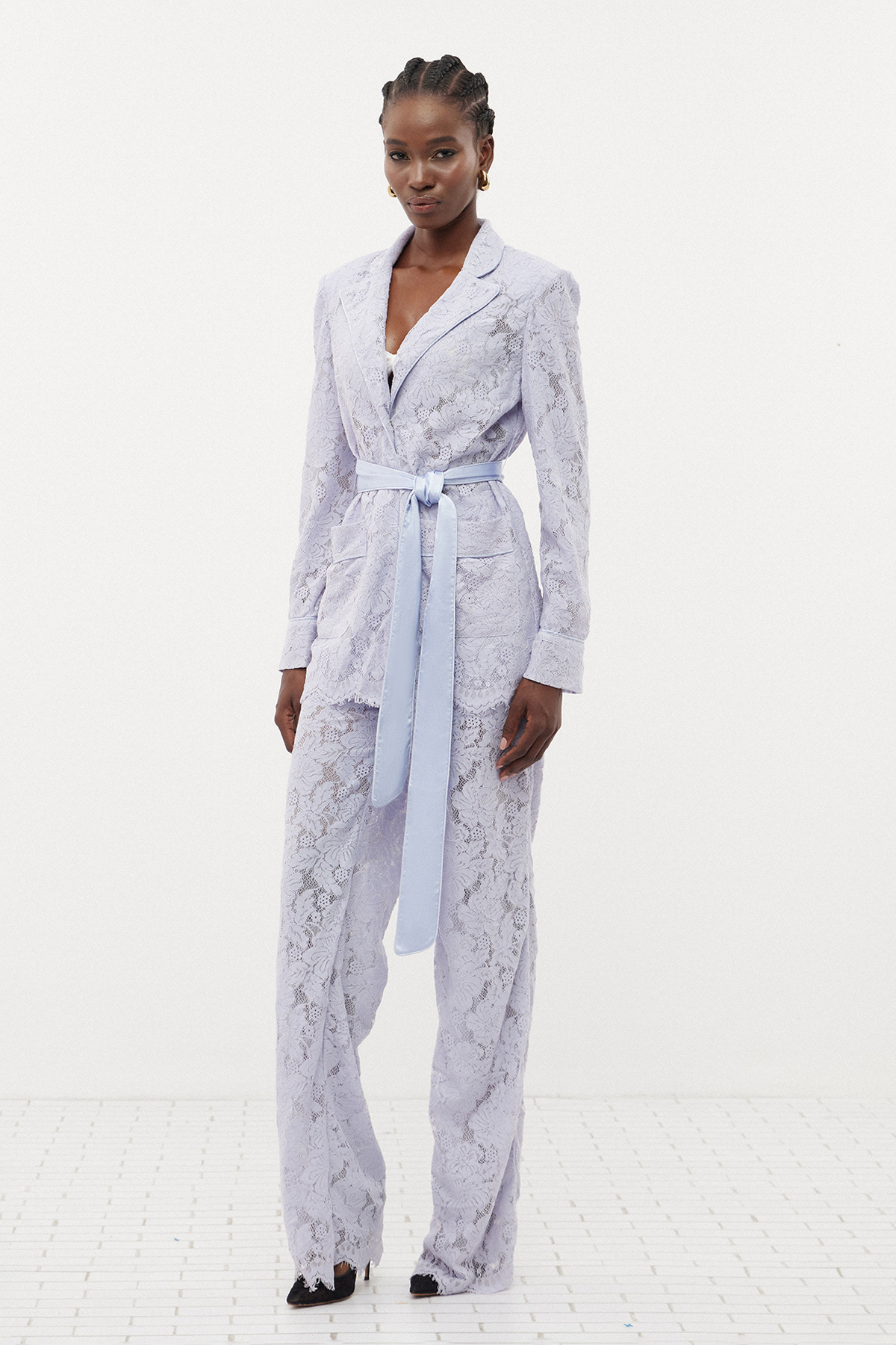 Djehutimose Floral Lace Pants Set