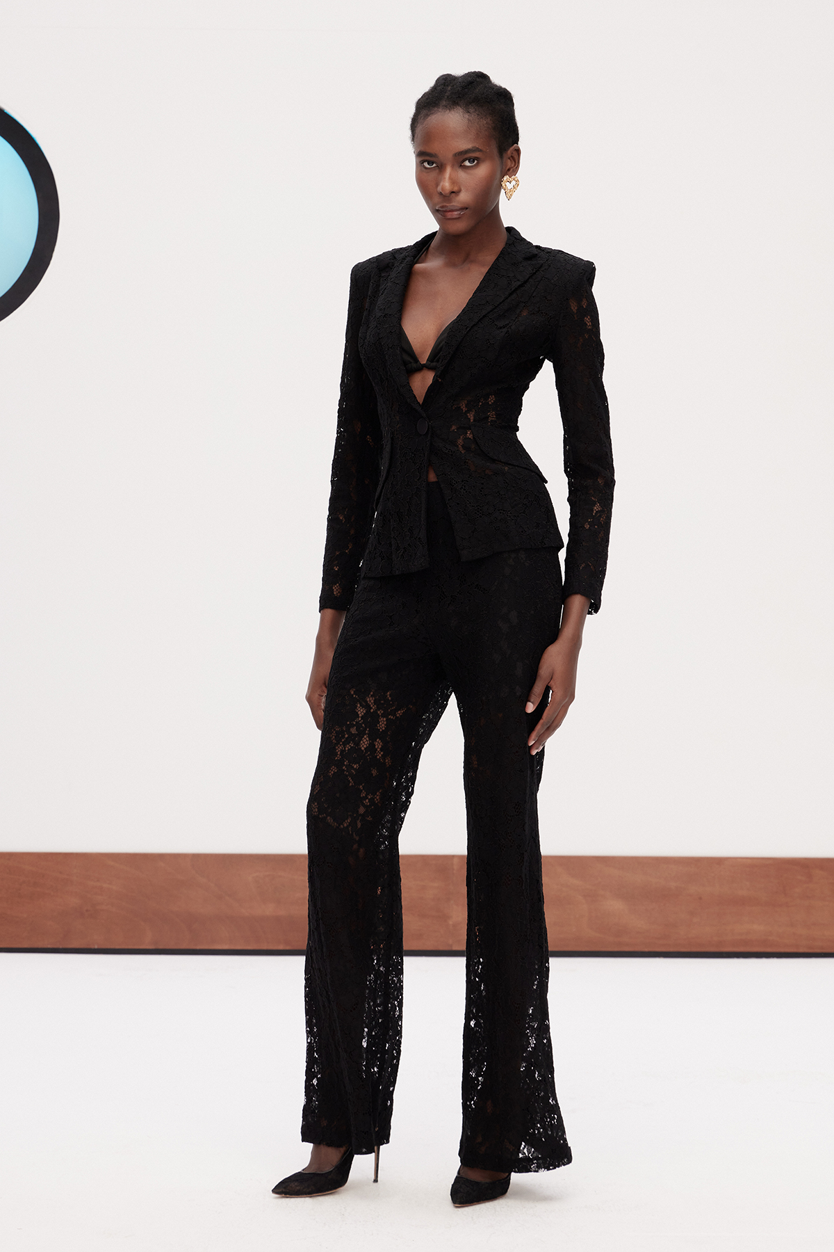 Djehutimose Floral Lace Pants Set