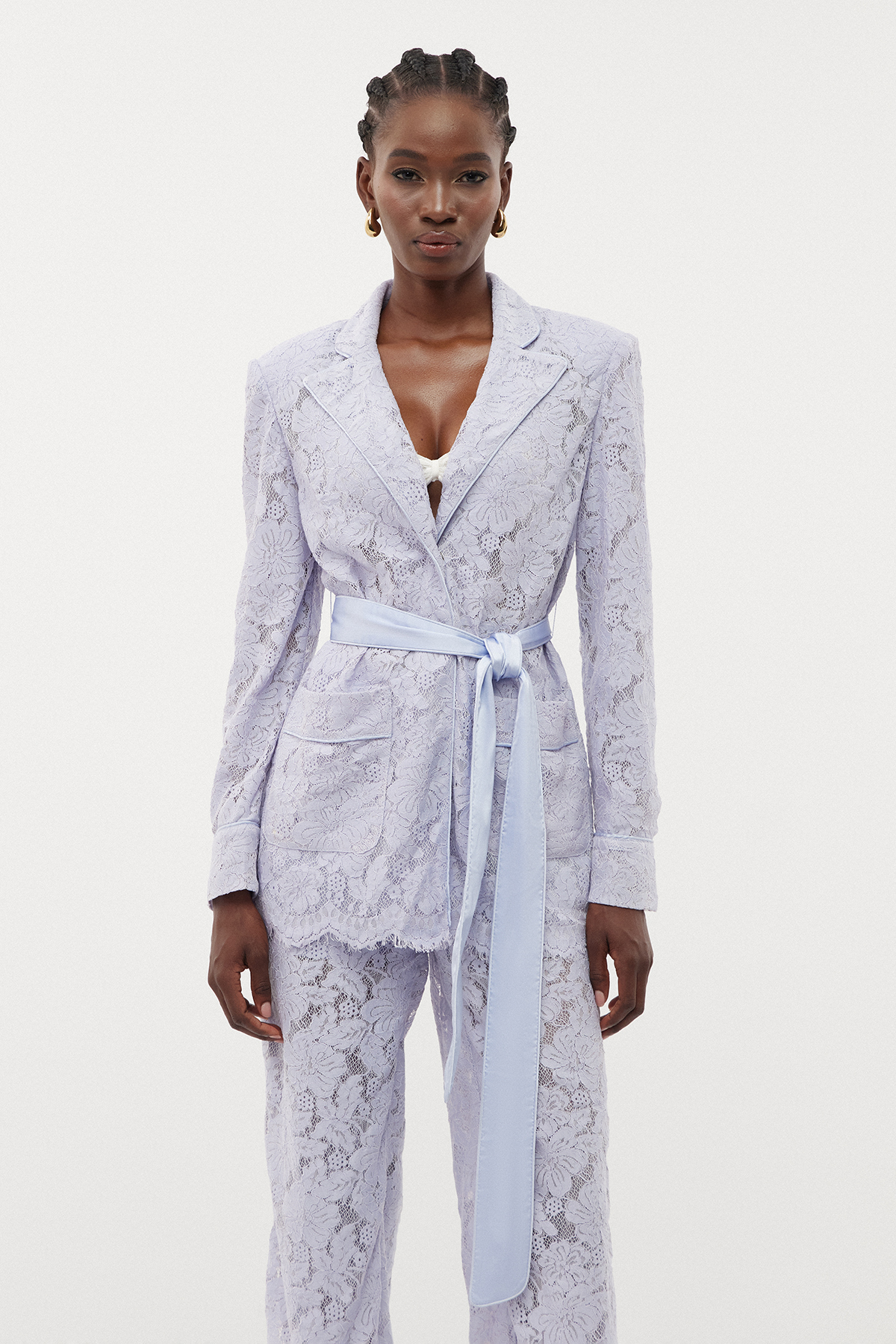 Djehutimose Floral Lace Pants Set